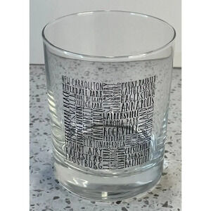 NWOT Rocks Whiskey Glass w/ Names of Maryland Cities, Annapolis, Baltimore